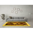 thumbnail image 3 of Ahgly Company Indoor Rectangle Abstract Yellow Contemporary Area Rugs, 8' x 12', 3 of 4