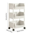 thumbnail image 3 of XGFHYJEH Storage Shelves for Kitchen, Bedroom, Bathroom, 3 Tire Plastic Shelves, Storage Shelf Rack, Storage Shelf Unit, Storage Rack with Wheels, Storage Racks and Shelving for Small Spaces, 3 of 7