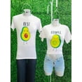 thumbnail image 1 of Playera Duo Parejas 2 Piezas Estampado de Aguacate Pareja Color Blanco Talla Mediana Marca Emil SaEs, 1 of 4