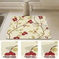 thumbnail image 5 of Red Floral Design on Beige Dish Drying Mat for Kitchen Counter Absorbent Drainer Mats (15.7X11.8Inch), 5 of 8