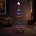 thumbnail image 4 of Northlight LED Lighted Multi-Function Outdoor Christmas Cone Tree - 6' - Multi-Color, 4 of 9