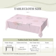 thumbnail image 4 of DouZhe Rectangular Tablecloth, Bohemian Pink Leaves Table Cloth for Kitchen Dinning Tabletop, 72"x54" Waterproof Polyester Table Cover, 4 of 8
