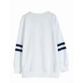 thumbnail image 4 of USA and American Flag Graphic Sweatshirts for Women 4th of July V-Neck Off Shoulder Sweatshirt Oversized Pullover Tops Shermie, 4 of 6