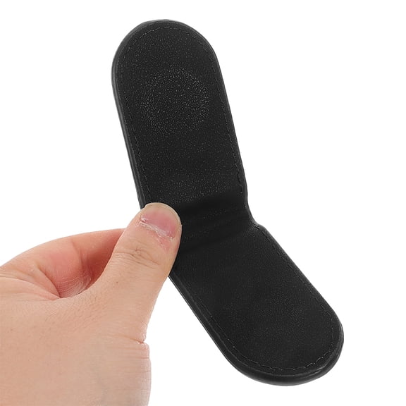 Hemobllo 2Pcs Fashionable Black PU Money Clips Magnetic Clamp Cash Holder for Travel and Work
