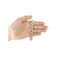 thumbnail image 4 of Mens Iced Out Diamond Miami Cuban Link Bracelet 10K/14K Yellow Gold, 4 of 6