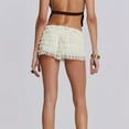 thumbnail image 4 of Bloomers for Women! Audhol Ladies Lolita Cute Ruffles Similar To Skirts Ruffle Shorts Beige M, 4 of 5