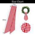 thumbnail image 2 of Plaid Wreath Sash for Front Door Seersucker Wreath Sash Burlap Garland Ribbon Accessories for Wreath Yard Doorway Indoor Outdoor Bridal Shower Home Decor,5 x 55in, 2 of 7