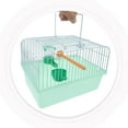thumbnail image 5 of Pawsdot Portable Bird Travel Cage Light Green ABS and Iron with Perch Food Box Water Dispenser, 5 of 6