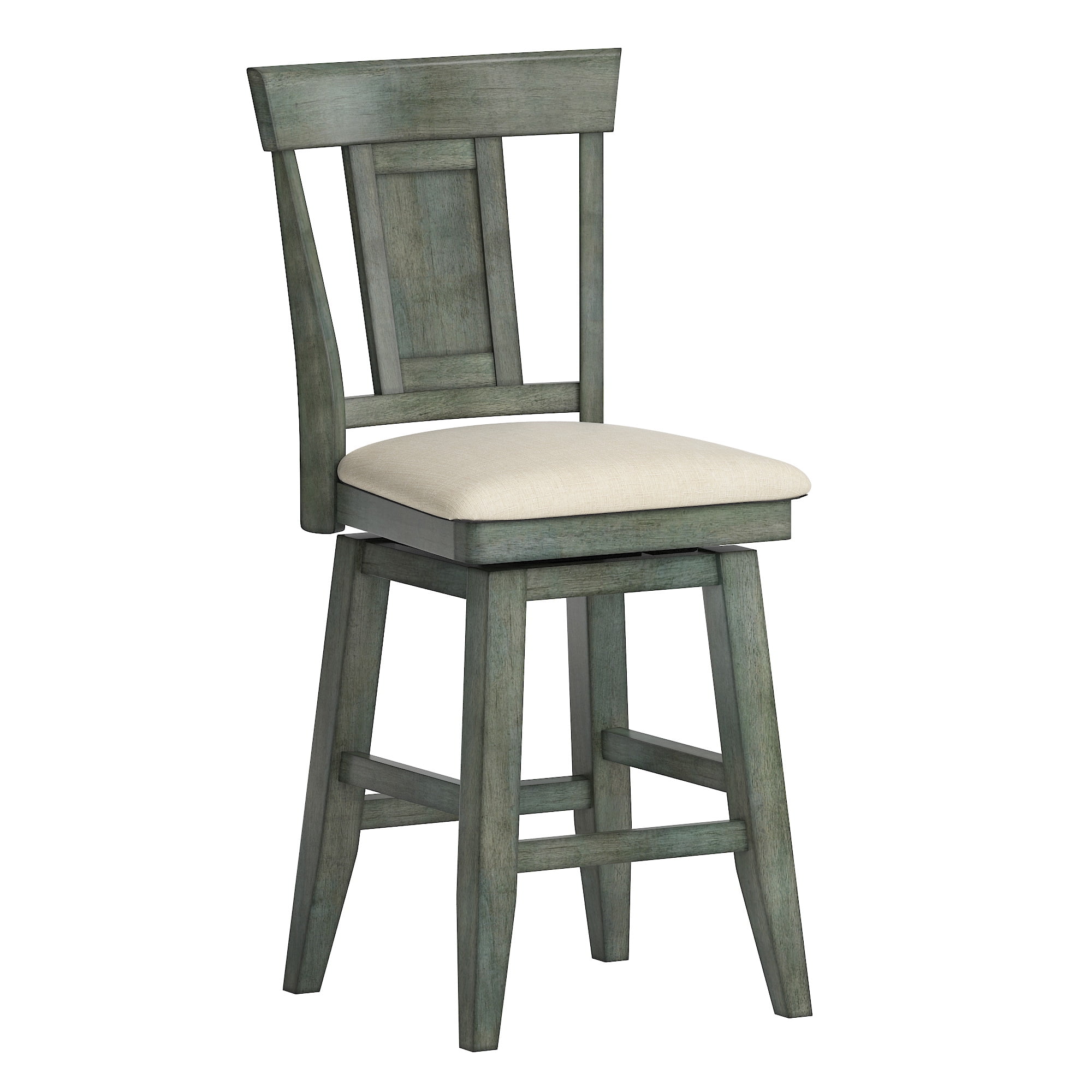 Weston Home Sheena Panel Back 24-inch Counter Height Wood Swivel Stool, Multiple Finishes