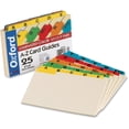 thumbnail image 2 of Oxford 04635EE 4 x 6 A to Z Index Card Guides with Laminated Tabs - Manila (25-Piece/Set), 2 of 2