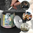 thumbnail image 4 of Yayeee Ashtray with Lid for Cigarette Smokeless Stainless Steel Home Ash Holder, Ocean Boat, 4 of 7