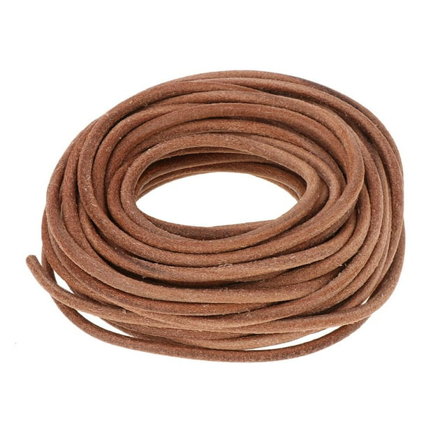 KLKCMS 10 Meters Round PU Leather Cord For Making Bracelets and Necklaces 4mm Diameter