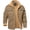 Khaki, variant on Men's Winter Thick Cotton Jacket Sherpa Lined Warm Trucker Casual Cargo Coat with Multi Pocket Black L
