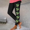 thumbnail image 3 of lcziwo St Patricks Day Leggings for Women High Waisted Tummy Control Workout Leggings Trendy Shamrock Leaves Print Irish Green Soft Yoga Pants Black M, 50% Percent off Sales Today, 3 of 5