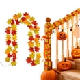 thumbnail image 2 of Fall Maple Leaf Garland, 6.56ft Flexible Lightweight Artificial Autumn Foliage Vine, Reusable Warm Tone Harvest Strand Decor for Stair Banister Mantel Porch Rail, Halloween Thanksgiving Decoration, 2 of 4