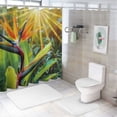 thumbnail image 7 of Orinice  Plant Shower Curtain, Close-up Image of Strelitzia Reginae Bird of Paradise Flower Madeira Island Portugal, Fabric Bathroom Decor Set with Hooks,  69x72, 7 of 7
