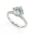thumbnail image 3 of Moissanite Round cut gemstone engagement ring 925 sterling silver ring, 3 of 5