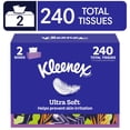 thumbnail image 3 of (4 pack) Kleenex Ultra Soft 3-Ply Flat Box Facial Tissues, 2 Pack (240 Total Tissues), 3 of 13
