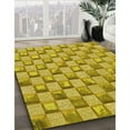 thumbnail image 3 of Ahgly Company Machine Washable Indoor Round Transitional Bright Gold Yellow Area Rugs, 6' Round, 3 of 7