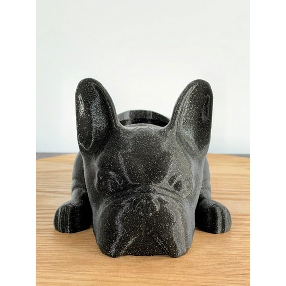 Doggy Planter French Bulldog Planter Gift Idea, Bar Decor, Table Decor, Plant Gift Idea, Cute Succulent Planter, any canine/dog/French bulldog and plant lover! Twinkling Black