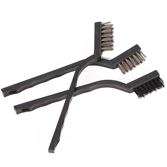 3PCS Steel Brush Set Manual Cleaning Tool Small Cleaning Brushes Wire Rust Sparks Wheels Scrub 180MM TAPDRA Spare Part