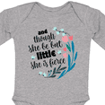 thumbnail image 4 of Inktastic Though She Be but Little Fierce Quote Girls Long Sleeve Baby Bodysuit, 4 of 5