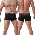 thumbnail image 7 of GHSOHS Mens Underwear Briefs Fashion Letter Print Flex Waistband Shorts Large Size Comfort Comfort Briefs Underpants M Black, 7 of 7