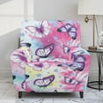 thumbnail image 2 of Kuiaobaty Tie Dye Butterfly Print Reclining Sofa Slipcover that Stay in Place Recliner Chair Cover with Side Pocket Breathable Recliner Couch Cover Washable Reclining Slipcover for Living Room, 2 of 8