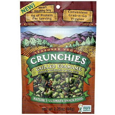 Crunchies Grilled Soybeans & Wild Rice Seasoned Veggies, 2.25 oz (Pack of 6)