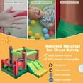 thumbnail image 4 of Patiojoy Inflatable Bounce 6-in-1 Bouncer Castle w/ Double Slides Jump Area Ocean Balls Basketball Rim for Kids Aged 3+ Indoor/Outdoor (without Blower), 4 of 9