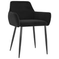 thumbnail image 2 of vidaXL Dining Chairs 4 pcs Black Velvet, 2 of 5