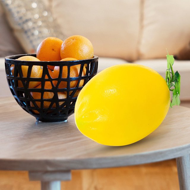 Decoraciones de frutas artificiales Frutas artificiales de plástico naranja realistas Accesorios para fotos de frutas falsas Decoración de bodas para la cocina Fruta falsa Artificial Simulación