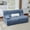 Blue, variant on LQLI Modern 63.7" Sectional Sofa, Corduroy Boneless Couch Cozy Sofa Loveseat