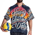 thumbnail image 4 of Valentine's Day Font Men's Printed Button Down Short Sleeve Casual Summer Beach Shirt - Unisex, 4 of 6