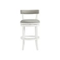thumbnail image 2 of Alaterre Furniture Hanover Swivel Low Back Bar Height Bar Wood Stool, White and Gray, 2 of 9