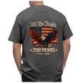 thumbnail image 5 of UngA 250 Years American 250th Anniversary US USA Flag 4th of July Tshirts Shirts for Men Dark Gray,XL, 5 of 6