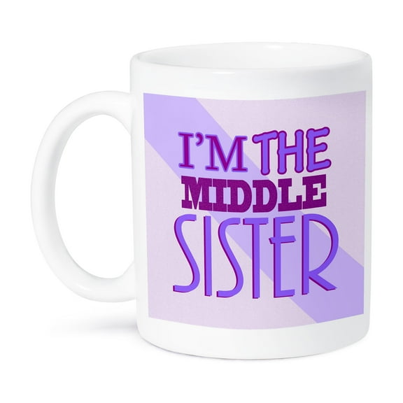 3dRose, Im the Middle Sister Purple, 15oz Mug
