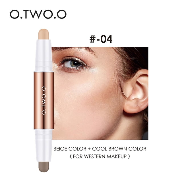 Fiudx Corrector En Barra, Herramienta de Maquillaje de Doble Reparación, Iluminador Tridimensional, Acabado Natural para Una Piel Impecable, Corrector E Iluminador, Solución de Retoque Rápido para To