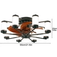 thumbnail image 2 of Demete Ceiling Fan with Light 21.65 Inch LED Ceiling Fan with Remote Control, 2 of 12