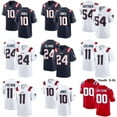 thumbnail image 2 of Football Jersey New''Englands''Patriots''custom 27 Myles Bryant 84 Kendrick Bourne 2 Jalen Mills 15 Nelson Agholor 32 Devin McCourty Mac 10 Jones 12 Tom Brady 6 Gonzalez, 2 of 7