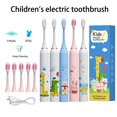 thumbnail image 2 of Cepillo de dientes eléctrico sónico para niños con dibujos animados y cabezal de repuesto para cepillo de dientes y boquillas suaves, 2 of 5