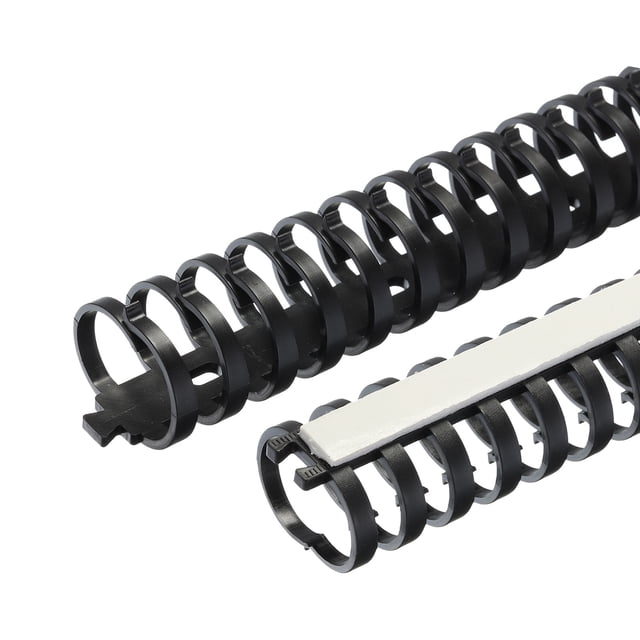 Unique Bargains 2pcs 20' Cable Raceway 20mm Cord Cover Hider Cable Management with Self Adhesive, Buckle & Scale, Black