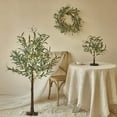 thumbnail image 4 of Lighted Olive Tree Plug-in 4FT 160 Warm White LED Artificial Greenery Tree with Lights for Wedding Christmas Holiday Home Decoration, 4 of 6