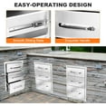 thumbnail image 4 of EastVita 14" W x 20.5"H x 23" D Outdoor Kitchen Drawers, 3-Layer Outdoor Kitchen Access Drawer, Stainless Steel Built-in BBQ Drawer, 4 of 7