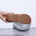 thumbnail image 4 of GERsome Womens Low Wedge Sandals Open Toe Slip-On Slides Platform Casual Walking Shoes Summer Beach Vacation Sandals, Beige Size 6.5, 4 of 9