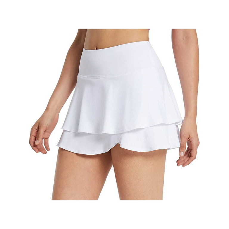 Liacowi Summer Short Pants Women Sports Tennis Skirt Nude Skin-Friendly  Fabric Tennis Skirt Pants Pleated Hem Running Golf Skort 
