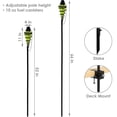 thumbnail image 2 of Sunnydaze Adjustable Height Metal Swirl Glass Outdoor Lawn Patio Torch - Green - Set of 4, 2 of 9