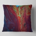 thumbnail image 2 of Designart Dark Red Abstract Acrylic Paint Mix - Abstract Throw Pillow - 16x16, 2 of 5