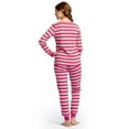 thumbnail image 6 of Leveret Womens Two Piece Cotton Pajamas Berry & Chime Stripes L, 6 of 6