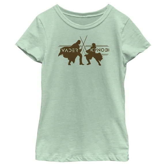 Girl's Star Wars: Obi-Wan Kenobi Darth Vader Vs. Obi-Wan Kenobi  Graphic Tee Mint X Small